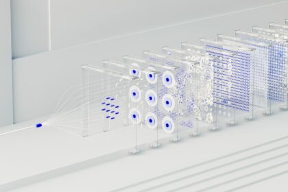 Cardiac MRI scan being analyzed by artificial intelligence system