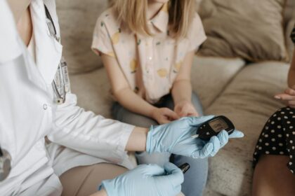 Continuous glucose monitor data showing varied blood sugar responses to identical white bread meals