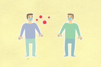 Medical researchers studying influenza transmission patterns in controlled laboratory setting