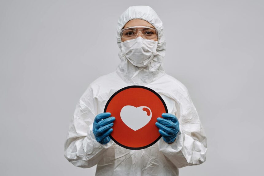Medical device safety alert showing heart pump controller with warning symbol