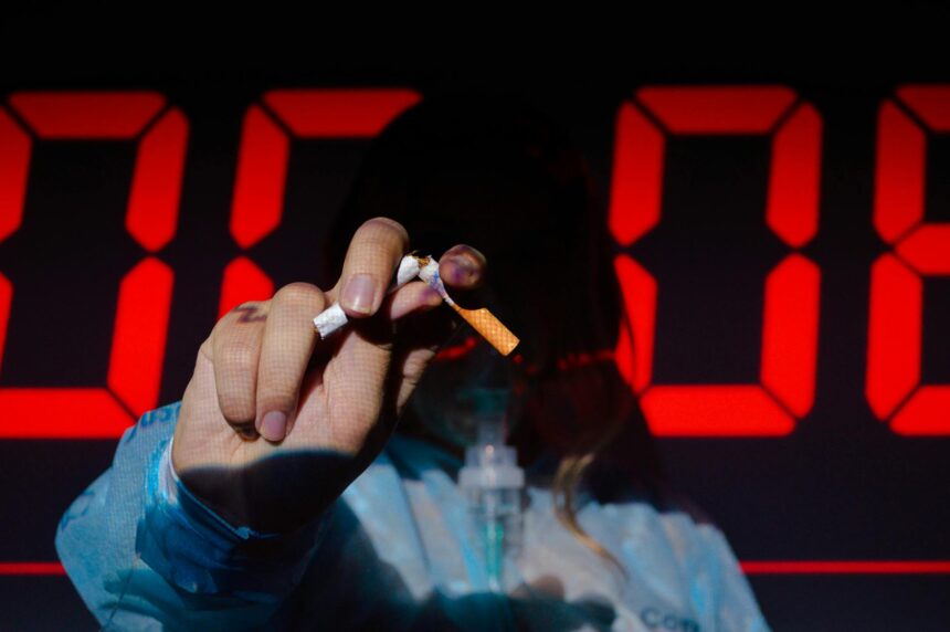 Medical chart showing increased cardiovascular risks from light smoking with statistical data