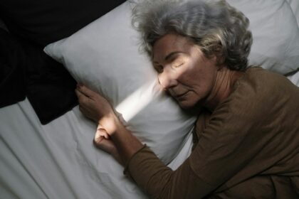 Medical illustration showing sleep deprivation effects on cardiovascular inflammation markers