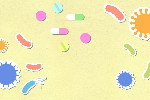 Scientific illustration showing climate change effects on bacterial antimicrobial resistance patterns