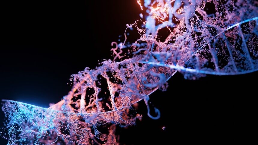 Medical illustration showing gene therapy delivery to brain regions affected by Parkinson's disease