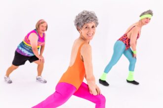Chart showing diverging aerobic fitness trajectories from age 16 to 63 in Swedish cohort by activity level
