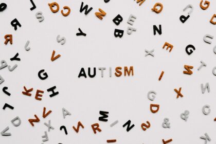 Scientific illustration showing gut bacteria and brain connection in infant development