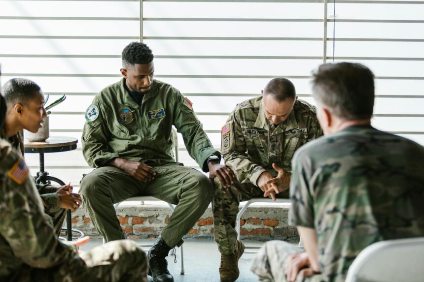 Healthcare workers providing mental health support in conflict zone setting