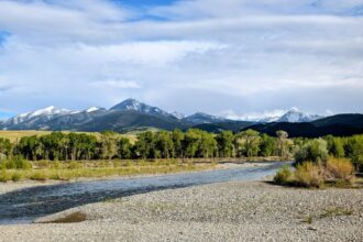 Healthcare policy document with Montana state outline and budget charts
