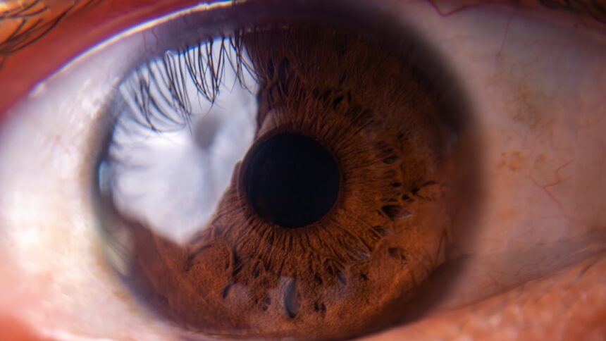 Ophthalmologic image showing diabetic retinopathy neovascularization of optic disk