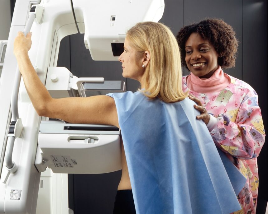 Medical illustration showing dual PET imaging technology monitoring both cancer tumors and heart inflammation