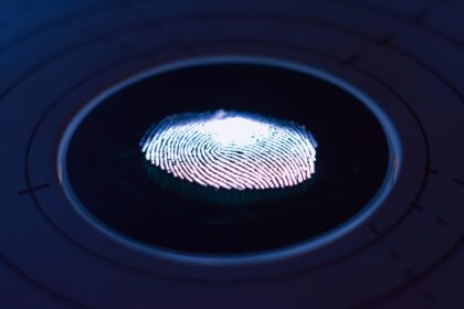 Laboratory scientist analyzing blood samples for PFAS chemical detection and fingerprinting