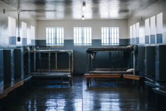 Medical chart showing tuberculosis screening effectiveness in prison settings across Latin America