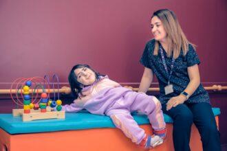 Preschool children engaged in active play and physical movement activities