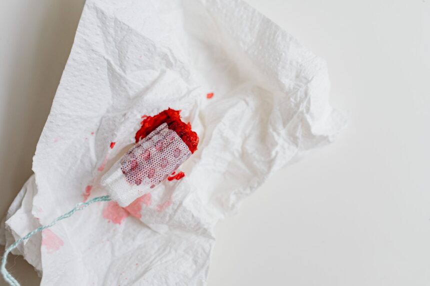 Medical illustration showing surgical bleeding reduction with tranexamic acid treatment