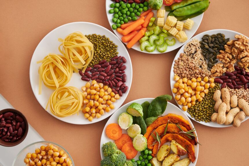 Infographic showing 7 core changes in 2025–2030 White House Dietary Guidelines including whole food focus, protein targets, and ultra-processed food reduction