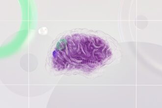 Illustration of artificial intelligence analyzing tumor transcriptome data for immunotherapy prediction