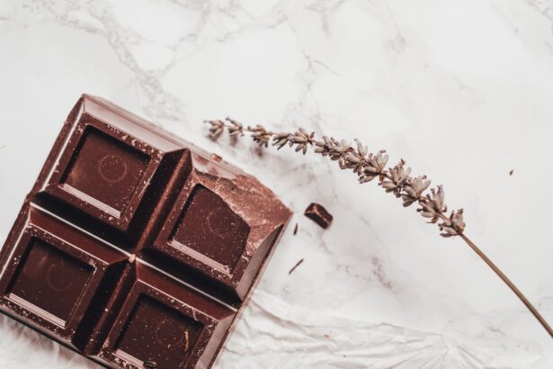 Dark chocolate cocoa beans with aroma effect illustration on appetite regulation
