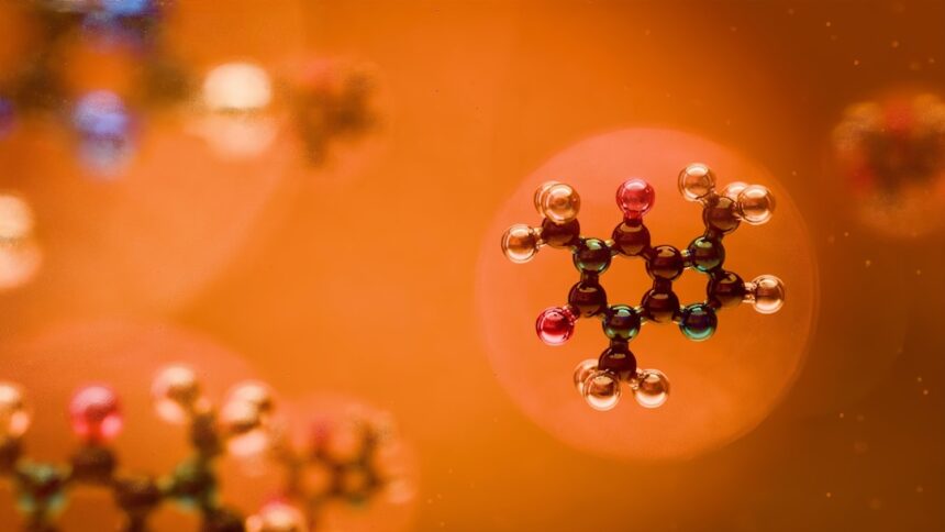 Molecular structure visualization of rye pollen bioactive compounds with three-dimensional atomic arrangement