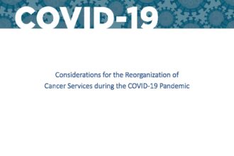 Cover of Considerations for the Reorganization of Cancer Services during the COVID-19 Pandemic, Pan American Health Organization
