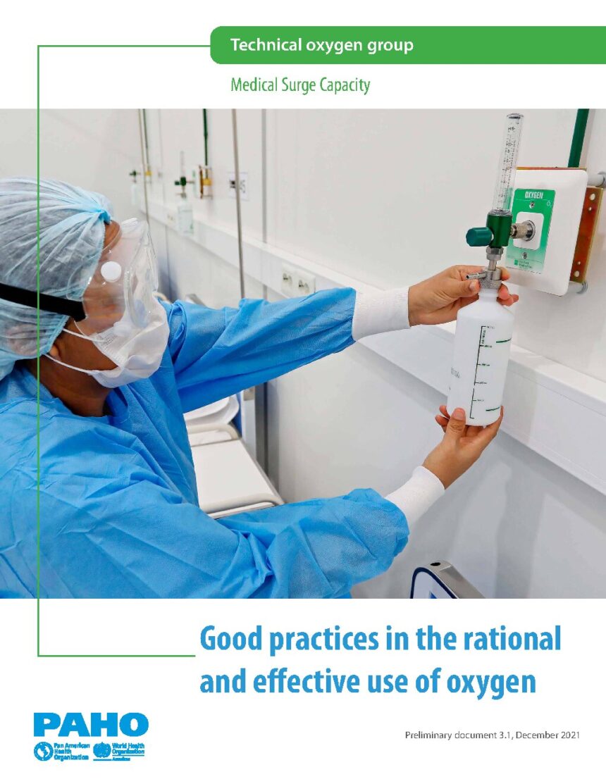 Cover of Good Practices in the Rational and Effective Use of Oxygen, Pan American Health Organization