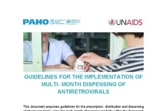 Cover of Guidelines for the implementation of multi-month dispensing of antiretrovirals, Pan American Health Organization
