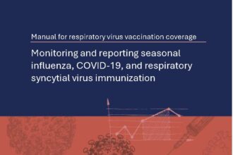Cover of Manual for respiratory virus vaccination coverage: monitoring and reporting seasonal influenza, COVID-19, and respiratory syncytial virus immunization, World Health Organization
