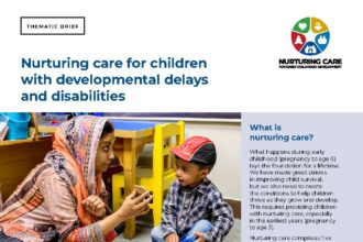 Cover of Nurturing care for children with developmental delays and disabilities: thematic brief, World Health Organization