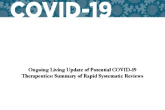 Cover of Ongoing Living Update of Potential COVID-19 Therapeutics: Summary of Rapid Systematic Reviews, Pan American Health Organization
