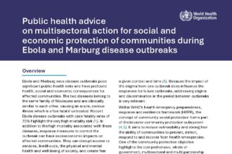 Cover of Public health advice on multisectoral action for social and economic protection of communities during Ebola and Marburg disease outbreaks, World Health Organization