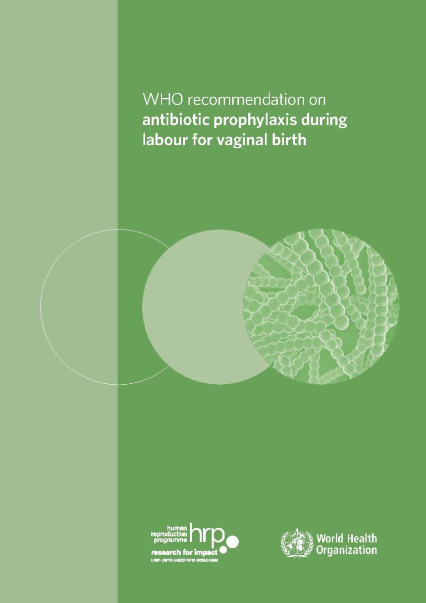 Cover of Recommendation on antibiotic prophylaxis during labour for vaginal birth, World Health Organization