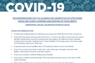 Cover of Recommendations for the Cleaning and Disinfection of Sites Where People are Closely Confined and Deprived of Their Liberty: Penitentiaries, Prisons, and Migrant Detention Centers, Pan American Health Organization