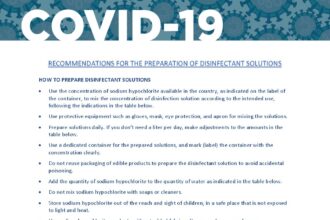 Cover of Recommendations for the Preparation of Disinfectant Solutions, Pan American Health Organization