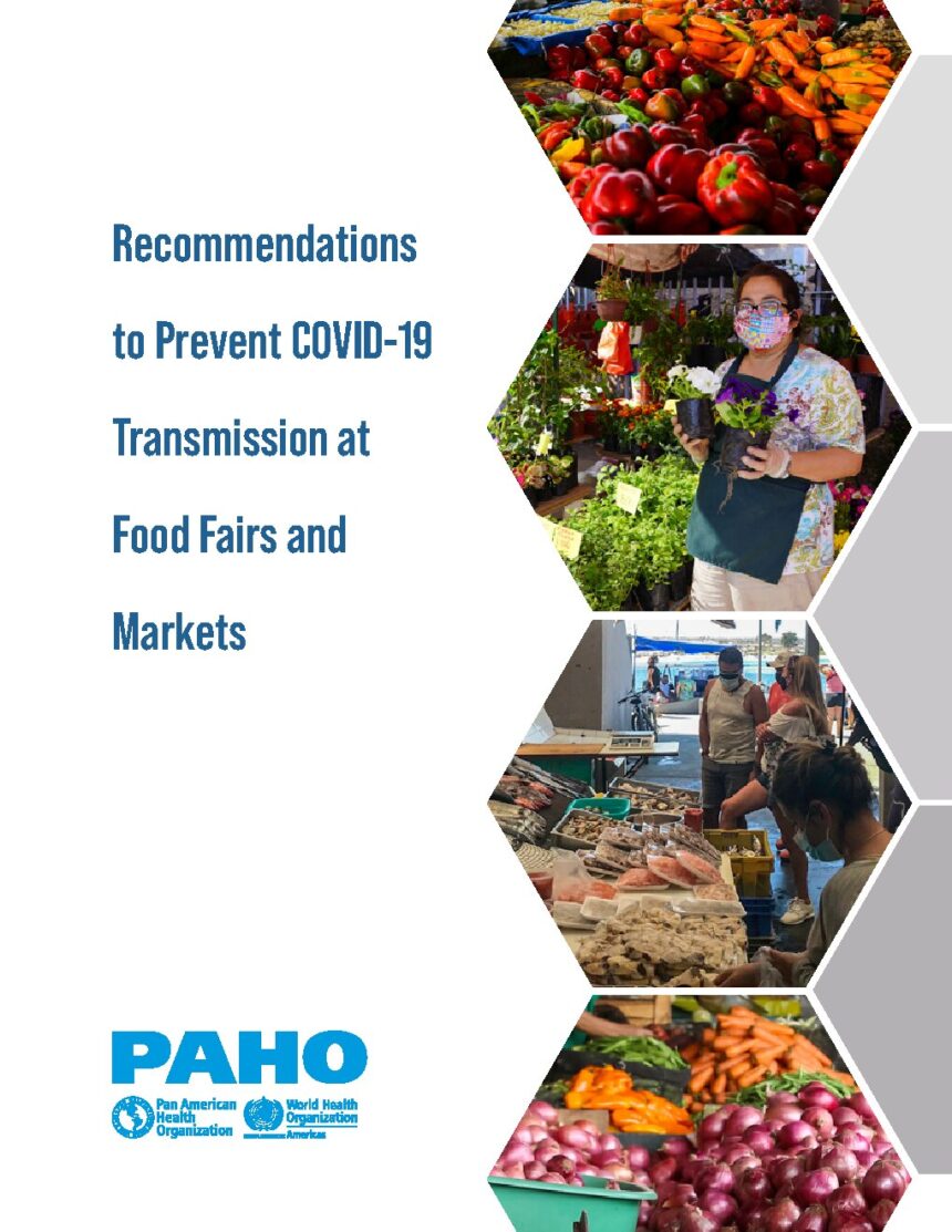 Cover of Recommendations to Prevent COVID-19 Transmission at Food Fairs and Markets, Pan American Health Organization
