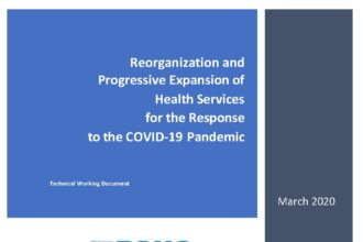 Cover of Reorganization and Progressive Expansion of Health Services for the Response to the COVID-19 Pandemic, Pan American Health Organization