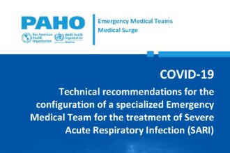 Cover of Technical recommendations for the configuration of a specialized Emergency Medical Team for the treatment of Severe Acute Respiratory Infection (SARI). Version 3.5, Pan American Health Organization