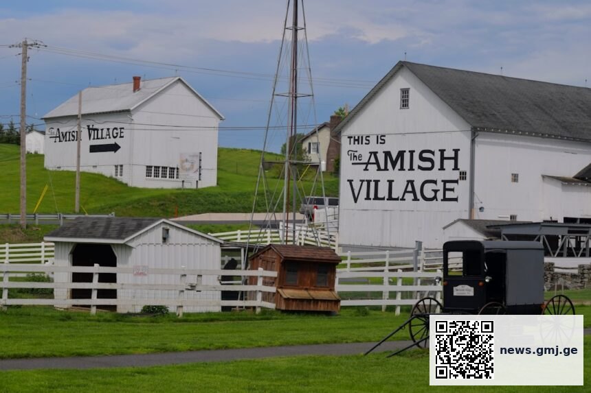 Chart showing Amish population growth projection from 400,000 to 2 million by 2075