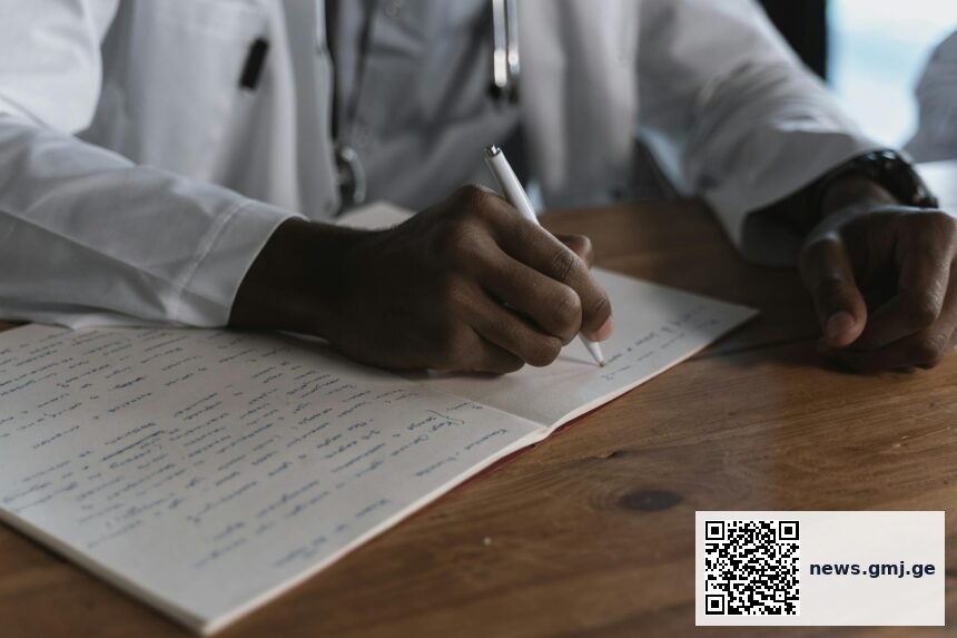 Medical records and vaccine research concept illustration