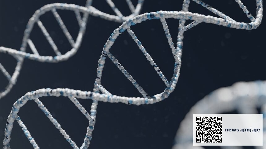 Medical illustration showing CRISPR gene editing process for hereditary angioedema treatment