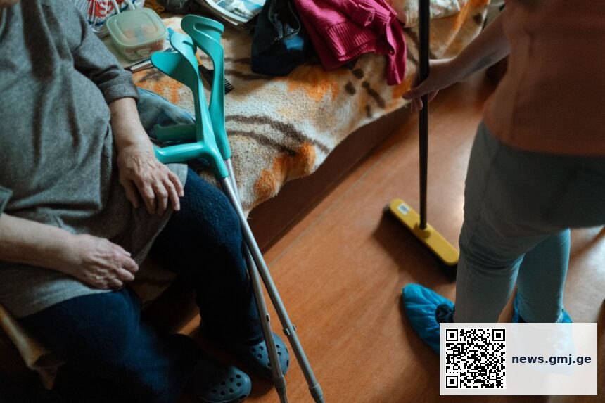 Adult caregiver supporting both child and elderly parent, representing sandwich generation dual caregiving responsibilities