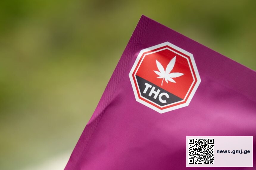 Data visualisation showing THC potency trend and psychosis risk association across cohort studies