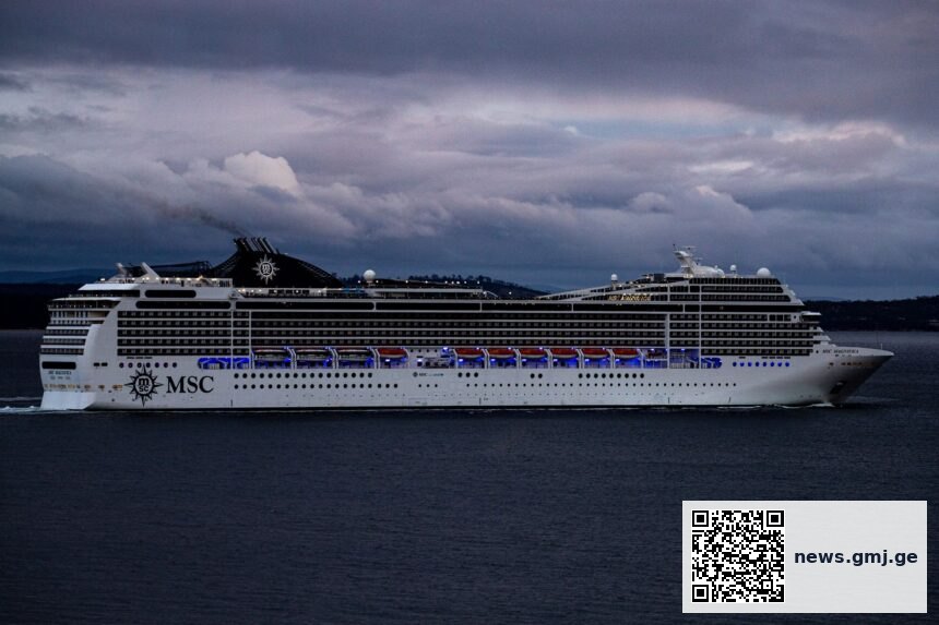 Cruise ship at port in San Francisco with medical personnel responding to outbreak